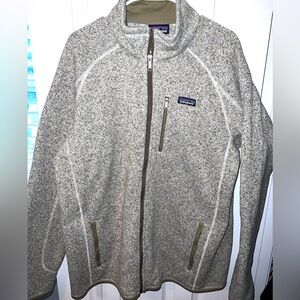 PATAGONIA MENS GREY FLEECE ZIP UP JACKET